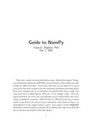 Free PDF: Guide to NumPy