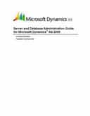 Server and Database Administration Guide for Microsoft Dynamics AX 2009